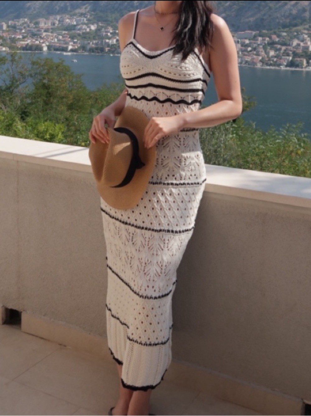 Zara crochet knit dress S